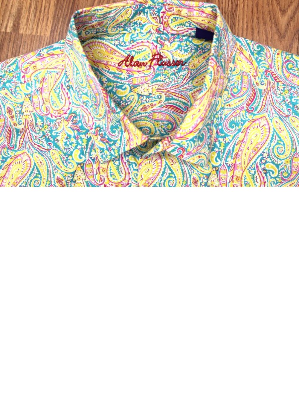 ALAN FLUSSER REGULAR FIT 100% COTTON SHIRT MULTI-COLOR PAISLEY X-LARGE, XL
